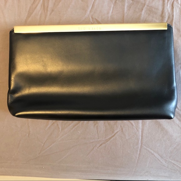 TED BAKER Leather Snakeskin Purse with Chain - Picture 3 of 5